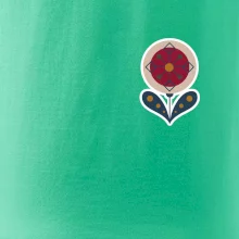 Folklor na prsu květina kulatá