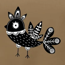 Ptáček černobílý folklór