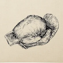 Rukavice kreslené na šířku