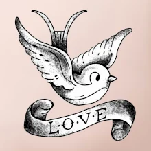 Love holubice - kreslená