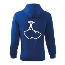 Mapa ČR - cyklista na prsou