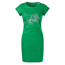 Mapa Evropy - srdce v Ukrajině