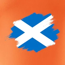 Skotská vlajka kreslená štetcem