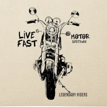 Motorka kresba live fast