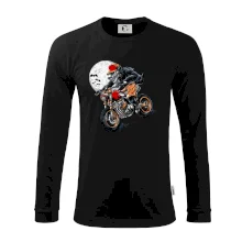 Kreslený vlk na motorce Kreslený vlk na motorce