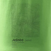 Ještěd - vrstevnice v obdélníku