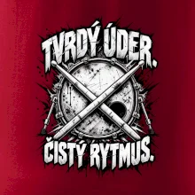 Tvrdý úder čistý rytmus - černobílé zkřížené paličky