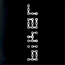 Biker nápis na výšku řetěz