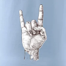 Rocková ruka kreslená