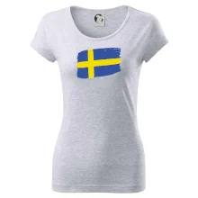 Švédsko vlajka štětkou