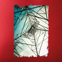 Barevné nebe - stožáry vysokého napětí