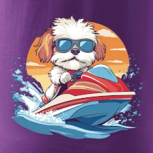 Bišonek na vodním skútru