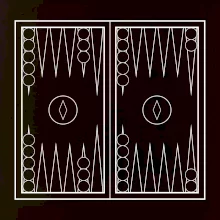 Backgammon černobílý