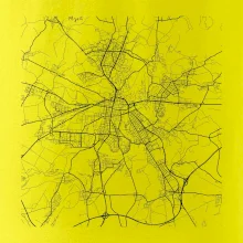 Mapy měst černobílé Plzeň