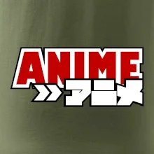 Anime nápis červený
