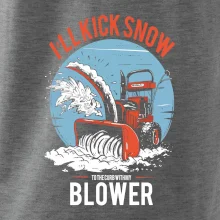 Kick snow blower