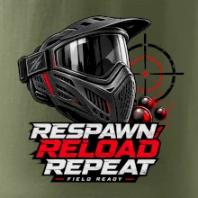 Paintballová maska respawn reload repeat