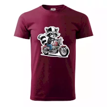 Mýval na motorce kreslený