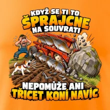 Pluh zaseknutý o balvan na souvrati