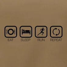 Eat sleep run repeat v řadě