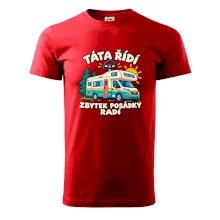 Táta řídí zbytek posádky radí rodinný karavan