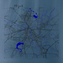 Plzeň mapa s vodními toky