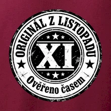 Originál z listopadu černobílá pečeť XI