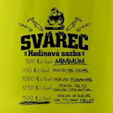 Svářeč - hodinová sazba