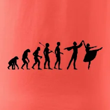 Evoluce tanec - muž a žena se sukní