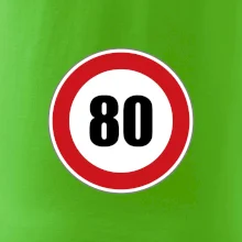 Dopravní značka - omezení rychlosti 80
