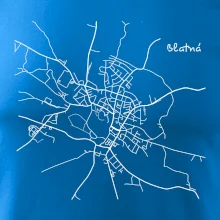 Černobílá mapa Blatná