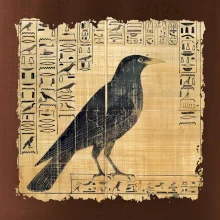 Egyptské hieroglyfy pták