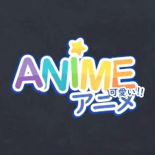 Anime nápis duhový