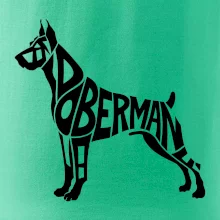 Doberman - nápis v tělě