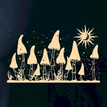 Goblincore noční krajina