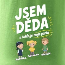 Děda a jeho parta (obrázky a jména vnuků)