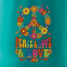 Peace and love - na výšku s květy