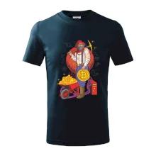 Horník těží bitcoiny