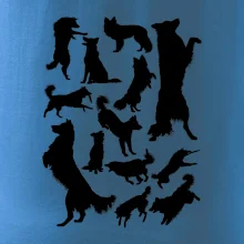 Border kolie siluety