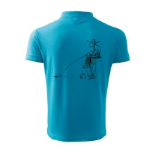 Kreslený rybář na pařezu