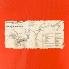 Mapa Báňské dráhy z Moravské Ostravy do Doubravy