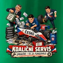 Macinka opravuje závodní auto ČESKO