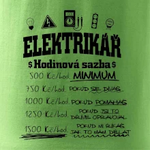 Elektrikář hodinová sazba