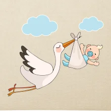 Čáp čekáme miminko - kluk