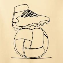 Fotbalový míč kopačka jedním tahem