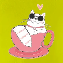 Hustá kočka v hrníčku