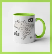 Brazílie mapa s názvy regionů