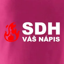 SDH nápis (oheň, název sboru - vlastní nápis)