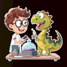 Chemik a dinosaurus - kluk