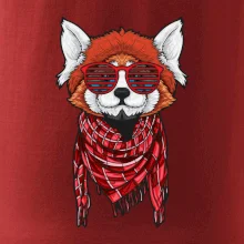 Červená panda hipster